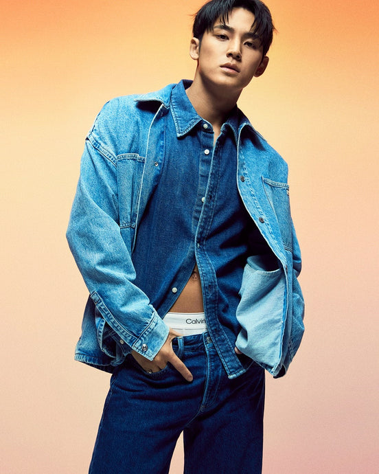 Mingyu Models Calvin Klein's New Denim Looks for Fall 2024