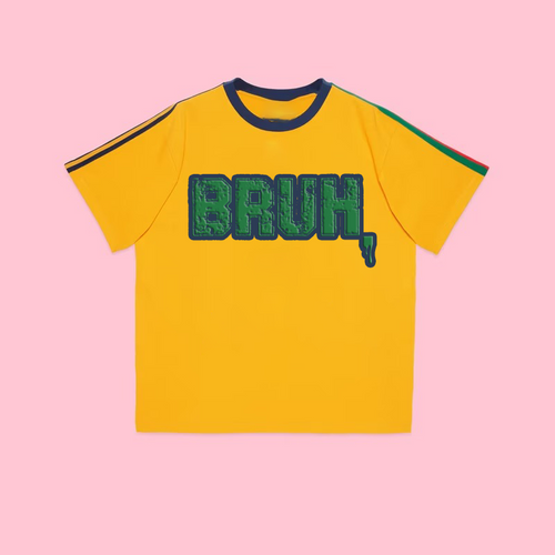 BRUH YELLOW Unisex organic cotton t-shirt