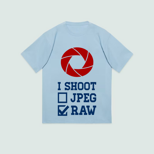 i shoot jpeg raw blue  Unisex tee