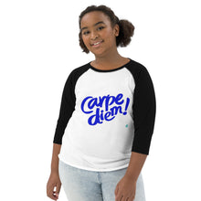 Load image into Gallery viewer, Carpe diem Youth baseball shirt
